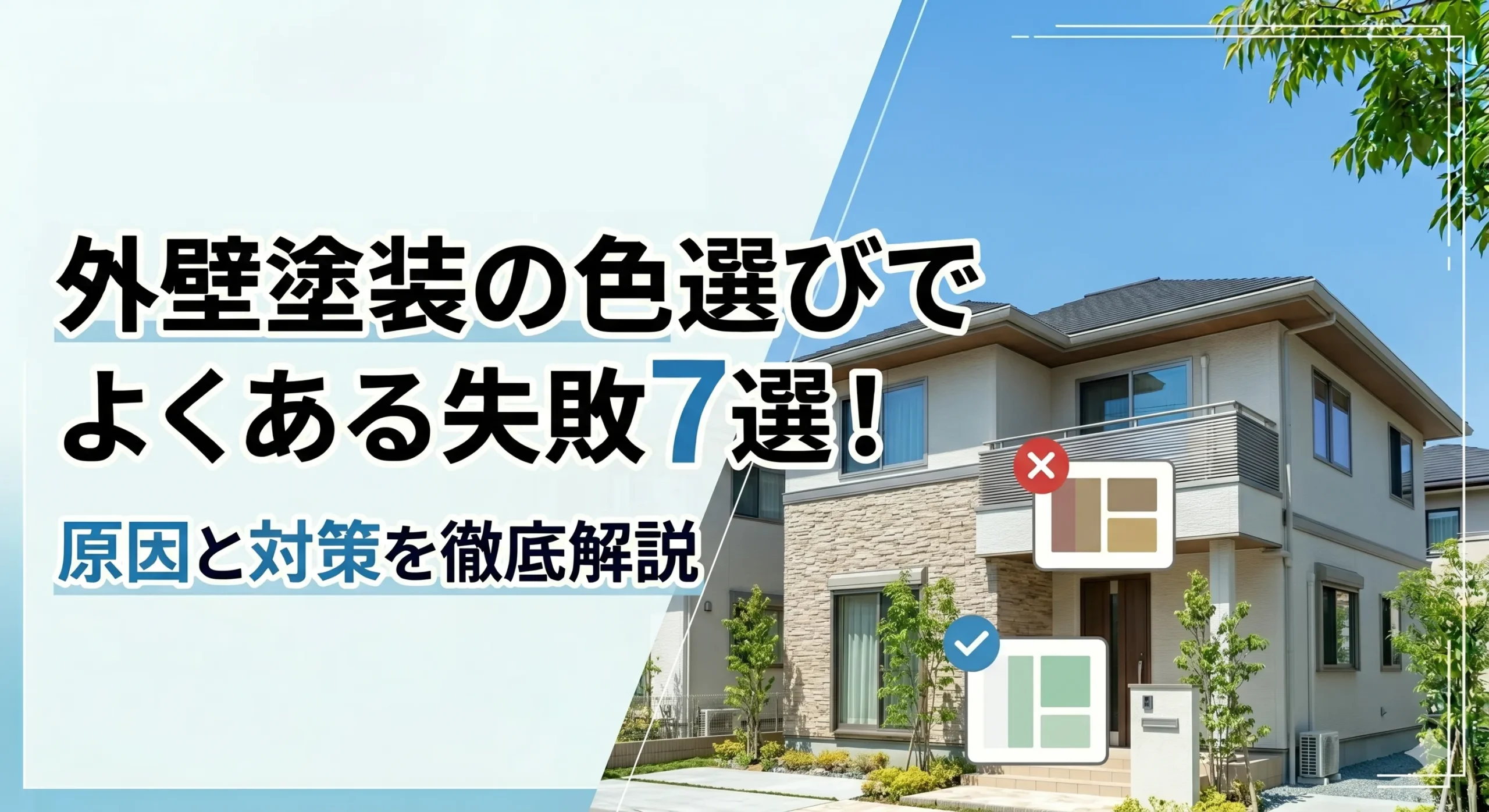 外壁塗装の色選びでよくある失敗7選！原因と対策を徹底解説